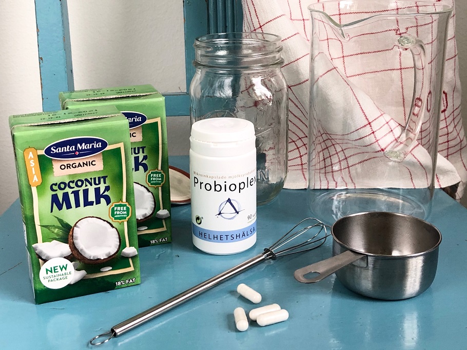 Allt man behöver för att göra sin egen kokosyoghurt